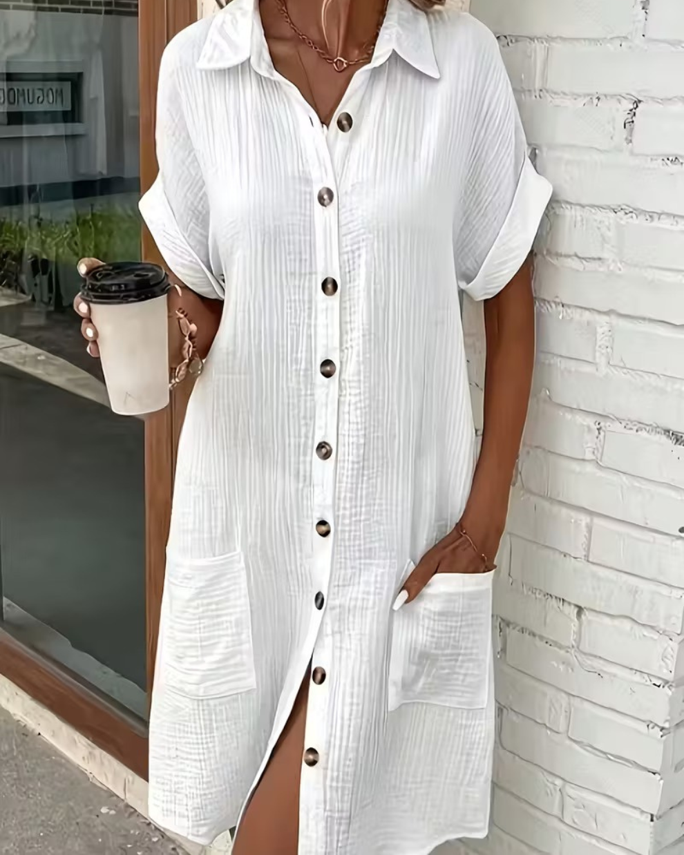 Leinen-Musselin Kleid Sienna