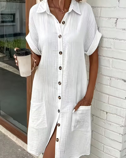 Leinen-Musselin Kleid Sienna