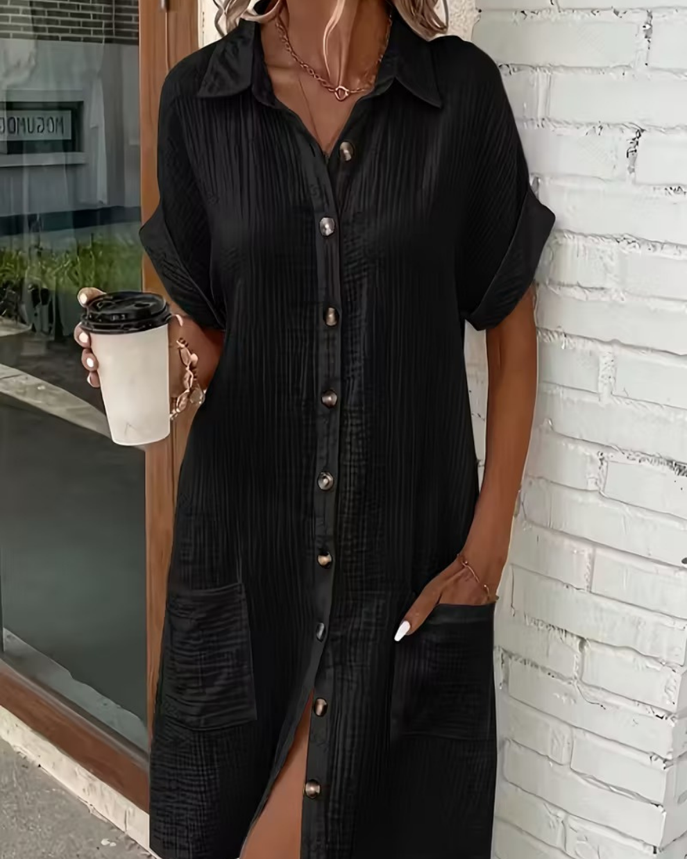 Leinen-Musselin Kleid Sienna