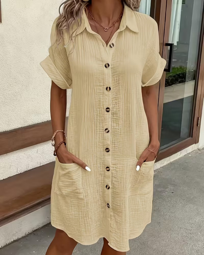 Leinen-Musselin Kleid Sienna